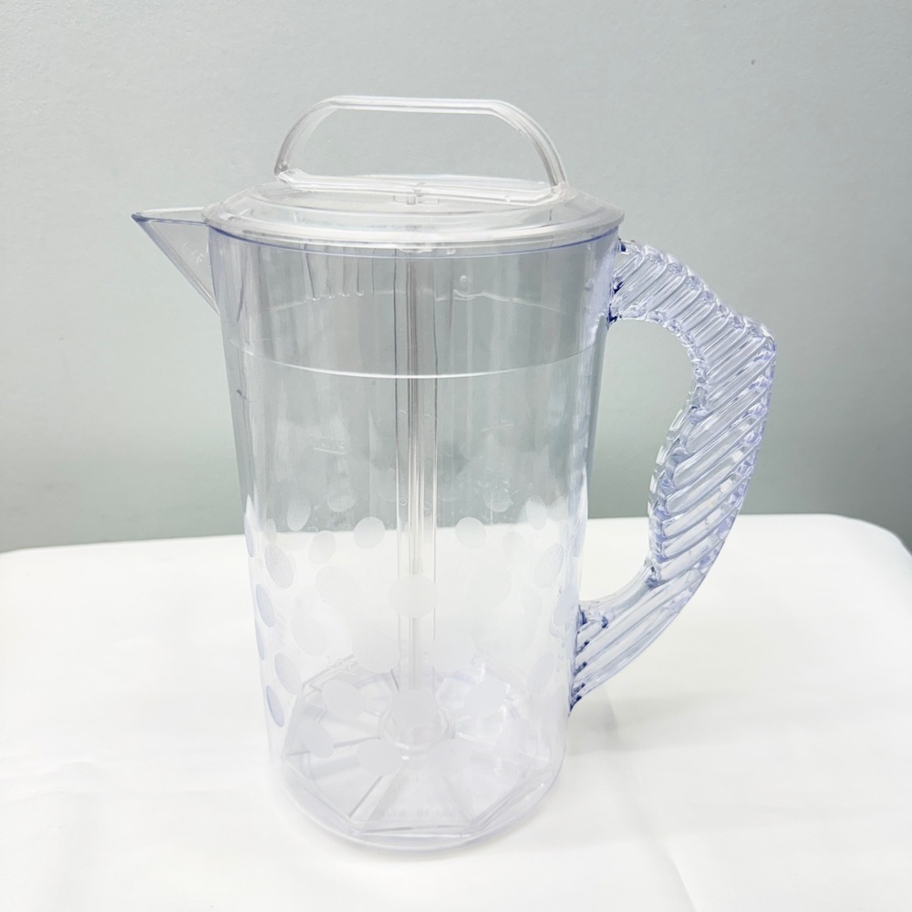 Pampered Chef Quick Stir Pitcher 2 Quart Clear Small Drink Mixer 1/2 Gallon